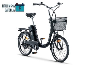 Električni bicikl 20" IBIZA (250W 36V/10.4Ah lithium) crna