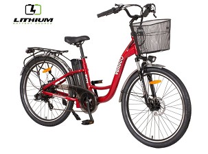 Visitor Elite električni bicikl 240W, 36V Li-ion baterija crvena / pesak